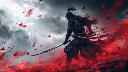  Samurai at Battlefield - obrazy, fototapety, plakaty