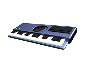 vintage style piano musical instrument Classical Music Traditional Musical Instrument Keyboard, 3d rendering illustration