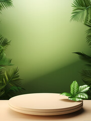 Obraz premium Modern round product advertising podium, booth, stage, product background, promotional event background