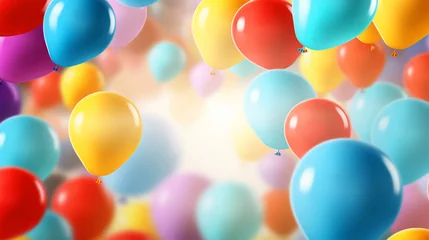Crédence de cuisine en verre imprimé Ballon colorful balloon with background