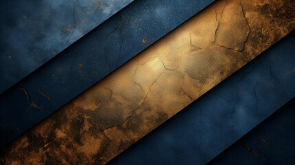 Golden Elegance on Midnight Blue: A Luxurious Textured Abstract Background