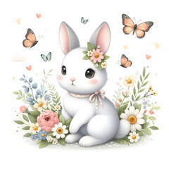 Naklejka na ściany i meble Easter Rabbit illustration
