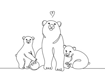 Polar bear. Ursa. Bear cubs