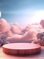 Product podium display creative background, creative template background, cosmetics booth, promotional activities