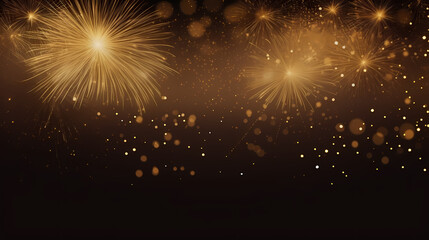 Beautiful creative holiday background with fireworks and sparkles