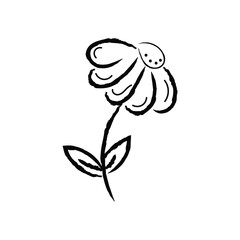 Flower Drawing for print or use as poster, card, flyer or T Shirt