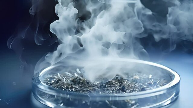 In a closeup shot, the ashtray is consumed by a spiraling cloud of smoke, capturing the toxic nature of smoking.