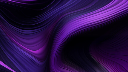Dark purple abstract background with wavy lines and swirls. Beautiful black and violet wallpaper.	