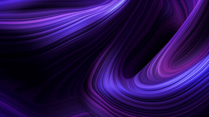 Dark purple abstract background with wavy lines and swirls. Beautiful black and violet wallpaper.	
