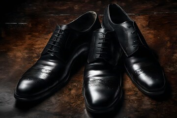 pair of black shoes