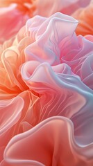 Obraz premium Abstract minimalist peach fuzz pantone color decor inspiration. Charming style, pink elements. Boho yet modern. Great as poster design, frame decoration, web design. Soft shapes, lines and colors.