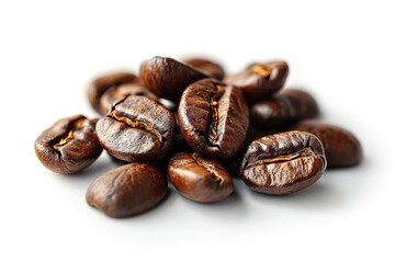 Fototapeta premium coffee beans isolated kitchen table professional advertising food photography