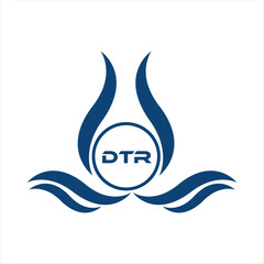 DTR letter water drop icon design with white background in illustrator, DTR Monogram logo design for entrepreneur and business.
