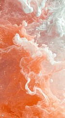 Fototapeta premium Abstract minimalist peach fuzz pantone color decor inspiration. Charming style, pink elements. Boho yet modern. Great as poster design, frame decoration, web design. Soft shapes, lines and colors.
