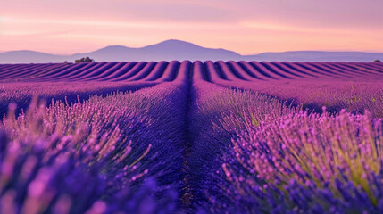 Butterflies are flying in the air, trees are blooming their first flowers, and nature is preparing for summer. The bright colors of spring. Spring content backgrounds. Lavender gardens. Lavender. 