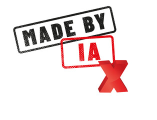 label "IA made" ou "made by IA" - cr&eacute;&eacute; par une IA - intelligence artificielle