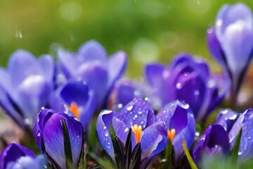 spring crocus flowers