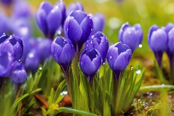 spring crocus flowers