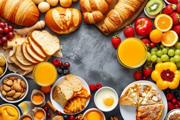 breakfast menu served in dining table professional advertising food photography