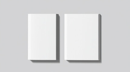 blank white book cover mockup