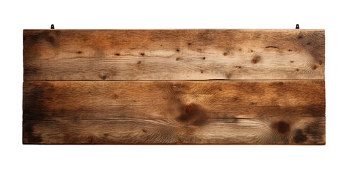 Wood empty sign isolated on transparent background. PNG file, cut out	
