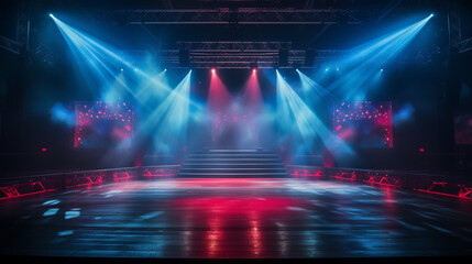 colorful interior of bright and beautiful night club - obrazy, fototapety, plakaty