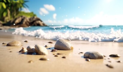 beach scene in summer