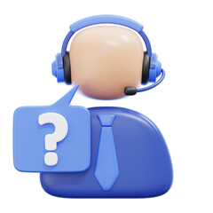 CUSTOMER SUPPORT 3D ICON DESIGN