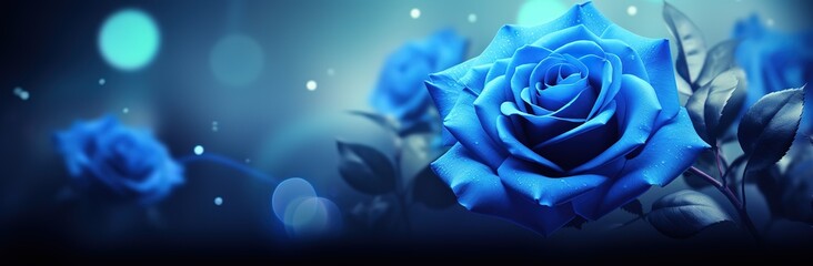 blue rose with blur effect