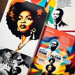 Black history month celebrate. vector illustration design graphic Black history month Generative Ai