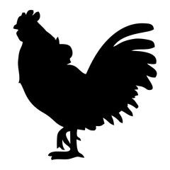 black male and female chicken silhouette