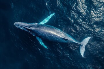 Fototapeta premium blue whale sweaming