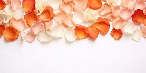 background, yellow and pink rose petals