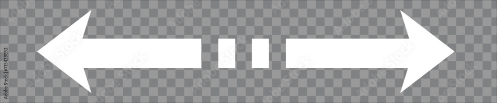 Poster white arrow icon on transparent background. flat style. white arrow icon for your web site design, l