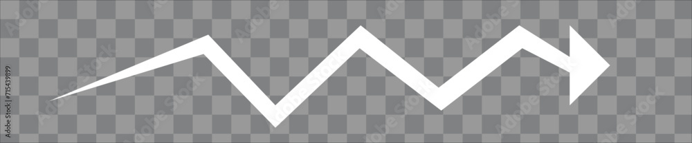 Poster white arrow icon on transparent background. flat style. white arrow icon for your web site design, l