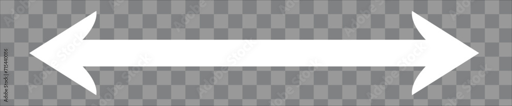 Poster white arrow icon on transparent background. flat style. white arrow icon for your web site design, l