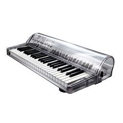 Musical Keyboard Isolation Design on a transparent background
