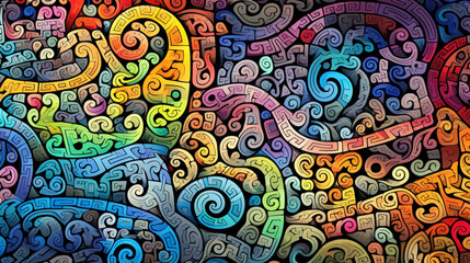 3d rendering, abstract colorful background, curvy ribbons. Modern creative wallpaper