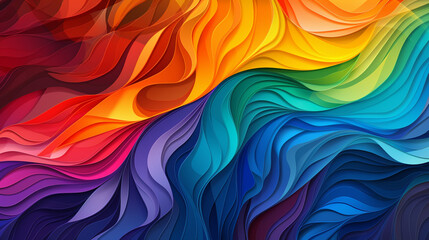 Obraz premium 3d rendering, abstract colorful background, curvy ribbons. Modern creative wallpaper