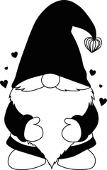 Gnome Valentine Outline