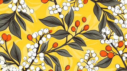 seamless background picture with leaf pattern, leaves, trees, tree branches