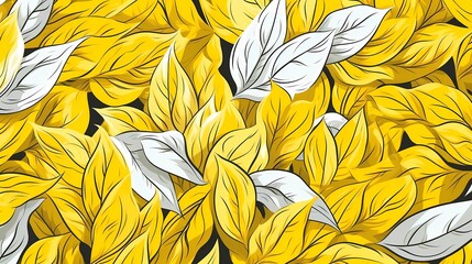 Fototapeta premium seamless background picture with leaf pattern, leaves, trees, tree branches