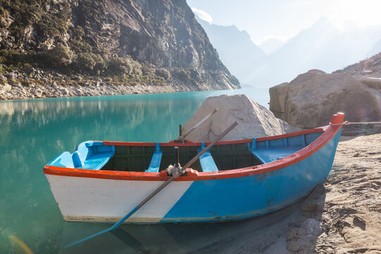 Boat on lake Paron