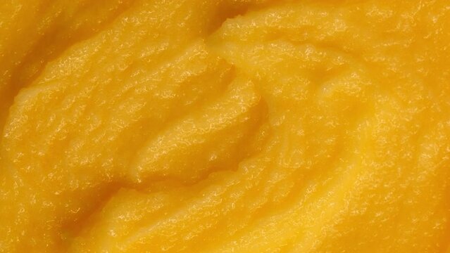 Smoothies from fresh fruits and berries. Ice cream texture. Fruit yogurt ice cream. Delicious sweet dessert close-up as a background.