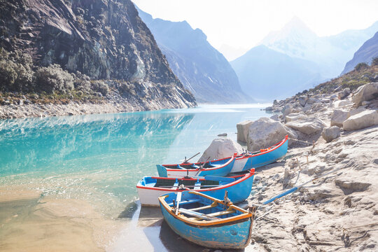 Boat on lake Paron