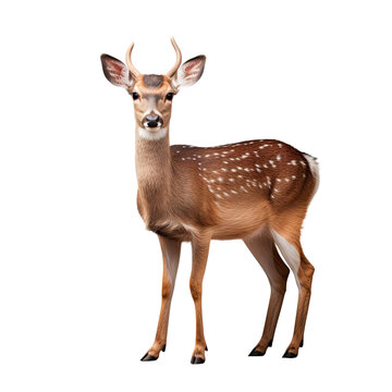 Roe deer isolated on the transparent background
