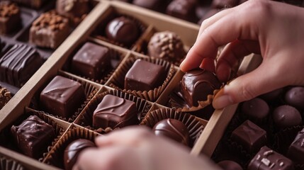 Handmade chocolates delicious desserts  - 715448214