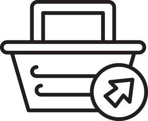 Shopping Basket and Cursor Icon
