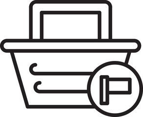 Shopping Basket and Flag Icon
