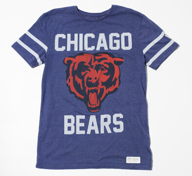 kent, uk 01.01.2023 vintage Rare chicago bears NFL american football fan supporters official apparel. American sports culture.